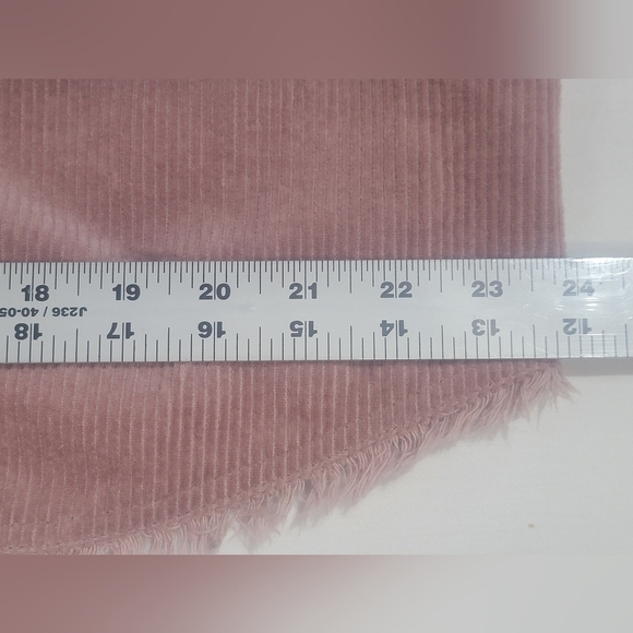 Tribal Women's Size 1X Mauve Corduroy Raw Hem Button Front Shacket, Jacket/Shirt - Picture 5 of 9